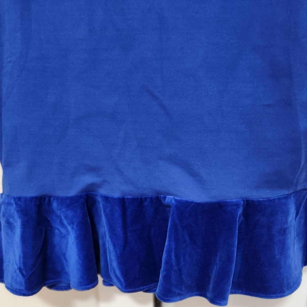 J CREW Women's V-Neck Peplum Blouse Y2K Top Blue SZ Large - Picture 11 of 15